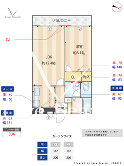 カステロ・デ・グロリア 303 【埼玉県大袋駅】 の間取り図