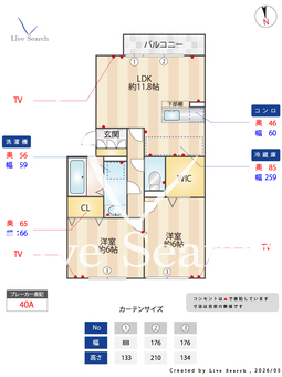 リバーサイドK 302 【群馬県高崎問屋町駅】 の間取り図
