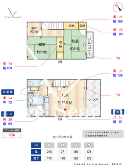 荻野ハイタウン 2 【兵庫県	阪急伊丹線「伊丹」バス10分】 の間取り図