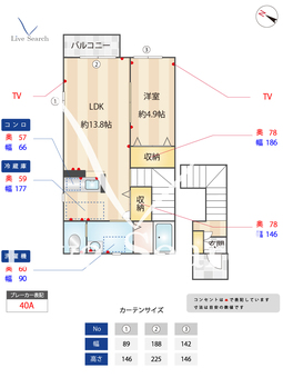 シャーメゾン東松ヶ丘 B201 【奈良県生駒】 の間取り図
