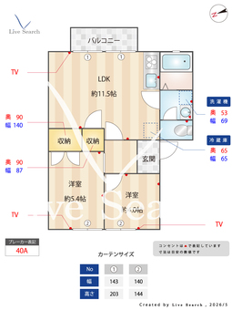 フレグランスI 203 【和歌山県海南駅】 の間取り図