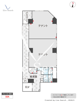 TENJIN　BASE A201 【福岡県地下鉄空港線　「天神」駅】 の間取り図