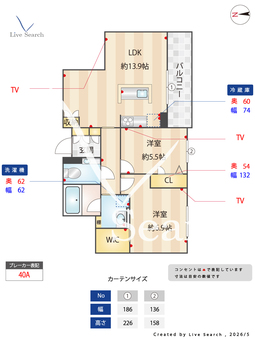 アンジュール 202 【神奈川県大倉山駅】 の間取り図
