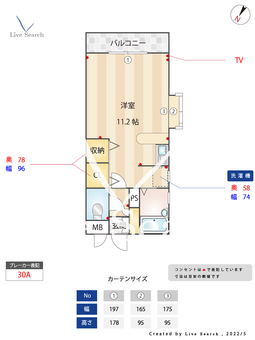 サンアベニュー大楠 405 【福岡県高宮駅】 の間取り図