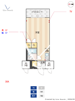 メインステージ王子駅前 407 【東京都都電荒川線 王子駅前駅】 の間取り図