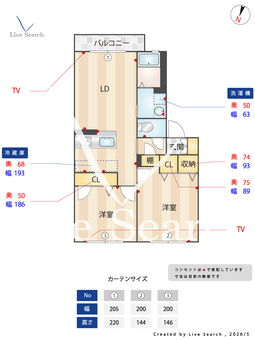 シャーメゾン西蒲田Ⅱ 0202 【兵庫県英賀保駅】 の間取り図