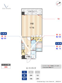 サルヴァトーレ赤坂 317 【福岡県桜坂駅】 の間取り図