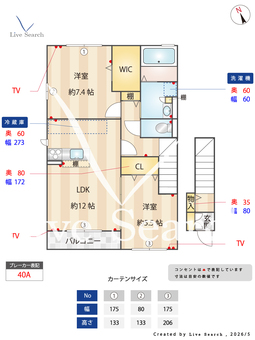 カレントⅢ 201 【栃木県両毛線　山前駅　徒歩30分】 の間取り図