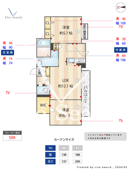レスパス　デュルポ堀内C 302 【奈良県大和小泉】 の間取り図