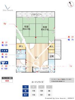 KKハイツB 201 【東京都八王子駅】 の間取り図