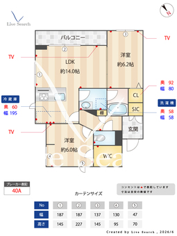 凜香Ⅲ 305 【神奈川県小机駅】 の間取り図
