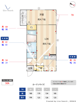 アークス千川 103 【東京都東京メトロ有楽町線　千川駅】 の間取り図