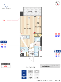 Alivis Shimo-Shinjo SoL TERRACE 610 【大阪府下新庄駅】 の間取り図