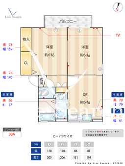 パーチェB 202 【群馬県新前橋駅】 の間取り図