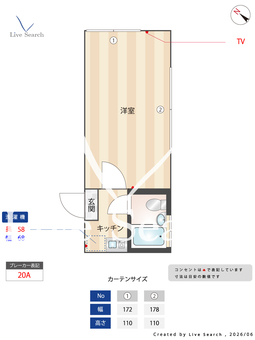 ハイツプロヴァンス 203 【東京都千歳烏山駅】 の間取り図