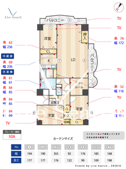 星和今泉コーポラス 505 【福岡県薬院大通駅】 の間取り図
