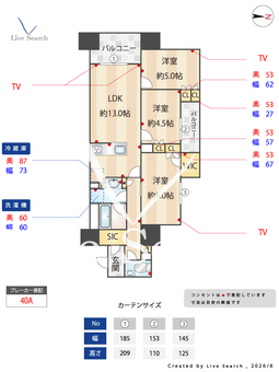 プレシス八王子レグリオ 1201 【東京都八王子駅】 の間取り図