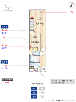 ルネコート大鳥居 402 【東京都大鳥居駅】 の間取り図