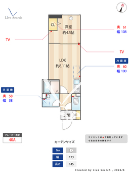 ルネコート大鳥居 403 【東京都大鳥居駅】 の間取り図