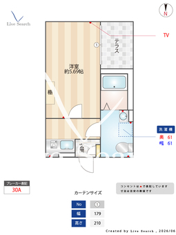 グランヴィラージュ草加 202 【埼玉県草加駅】 の間取り図