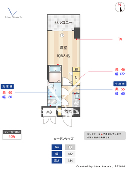 S-RESIDENCE難波大国町Uno 906 【大阪府大国町駅】 の間取り図