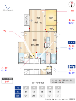 フェリシアⅢ 201 【神奈川県小田急電鉄多摩線　栗平駅　徒歩7分】 の間取り図