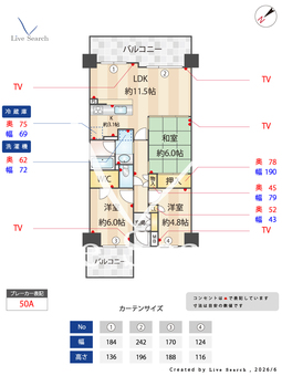町田パークホームズ 503 【神奈川県町田駅】 の間取り図