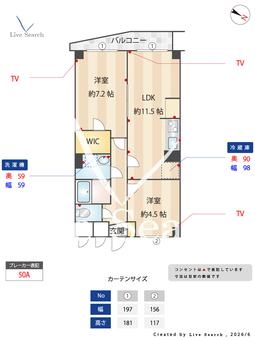 ドミール弦巻 202 【東京都世田谷】 の間取り図