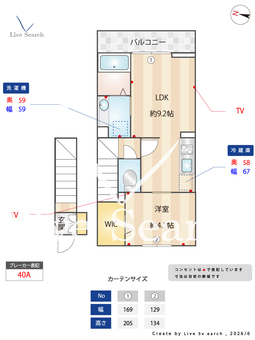 アンジュール西落合 206 【東京都東京都大江戸線　落合南長崎駅】 の間取り図