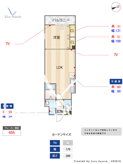 ミリアビタ船橋 205 【千葉県船橋駅】 の間取り図