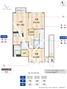 ウイスタリア 201 【群馬県北高崎駅】 の間取り図