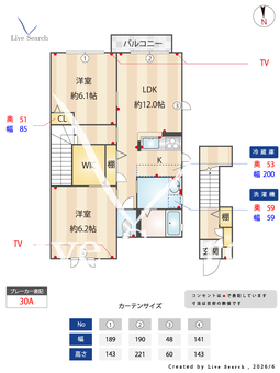 ブランシェパークA 201 【茨城県新守谷駅】 の間取り図