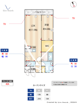 ヴァンベール森小路 303 【大阪府谷町線「千林大宮」駅 徒歩4分】 の間取り図