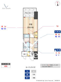 プレサンス新大阪ストリーム 804 【大阪府西中島南方駅】 の間取り図