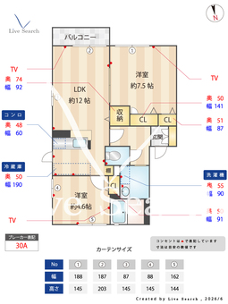 サンコーポA 201 【茨城県神立駅】 の間取り図