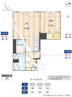 ウェルスクエアイズム尾山台 105 【東京都尾山台駅】 の間取り図