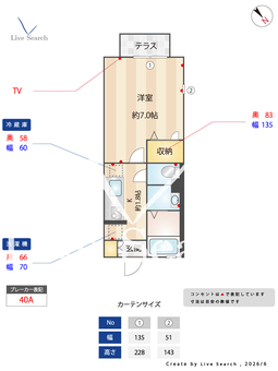5107430オーピェースA 101 【兵庫県	山陽本線 新長田駅 徒歩10分】 の間取り図