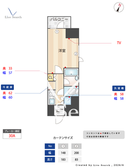 ルーブル豊島千石 207 【東京都山手線 巣鴨駅】 の間取り図