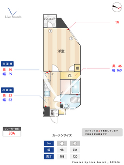 BraTTo新宿ガーラ 1106 【東京都JR中央・総武緩行線 大久保駅 徒歩 5分】 の間取り図