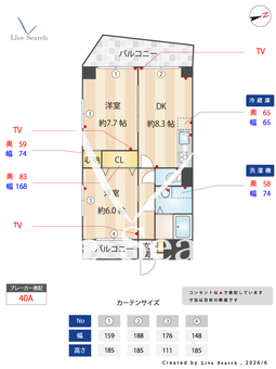 21北堀江 303 【大阪府四ツ橋駅】 の間取り図