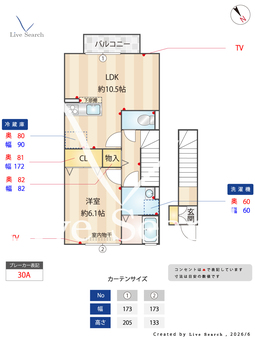 リェス ソーンツェA 201 【栃木県JR鹿沼駅】 の間取り図