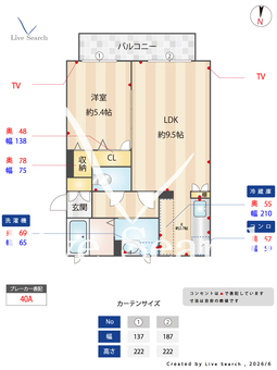 ラグランジュ八木 205 【奈良県大和八木】 の間取り図