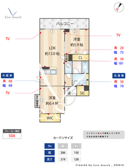 プレジュールラフィネ 303 【大阪府北助松駅】 の間取り図
