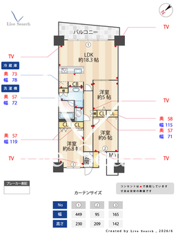 みなとみらいミッドスクエアザ・タワーレジデンス 816 【神奈川県みなとみらい駅】 の間取り図