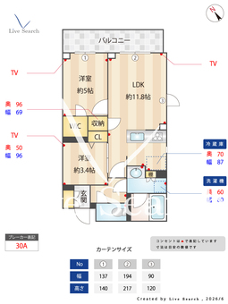 LaPerla目黒東山Ⅱ 401 【東京都池尻大橋】 の間取り図
