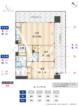 リングローブ 708 【福岡県千早駅】 の間取り図