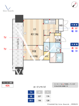 RJRプレシア天神サウス 1102 【福岡県渡辺通】 の間取り図