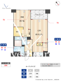 パティオ薬院Ⅱ 402 【福岡県薬院駅】 の間取り図