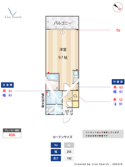 エクセレンシア天神 407 【福岡県薬院駅】 の間取り図