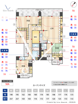 ラ・フルール大濠 702 【福岡県六本松駅】 の間取り図